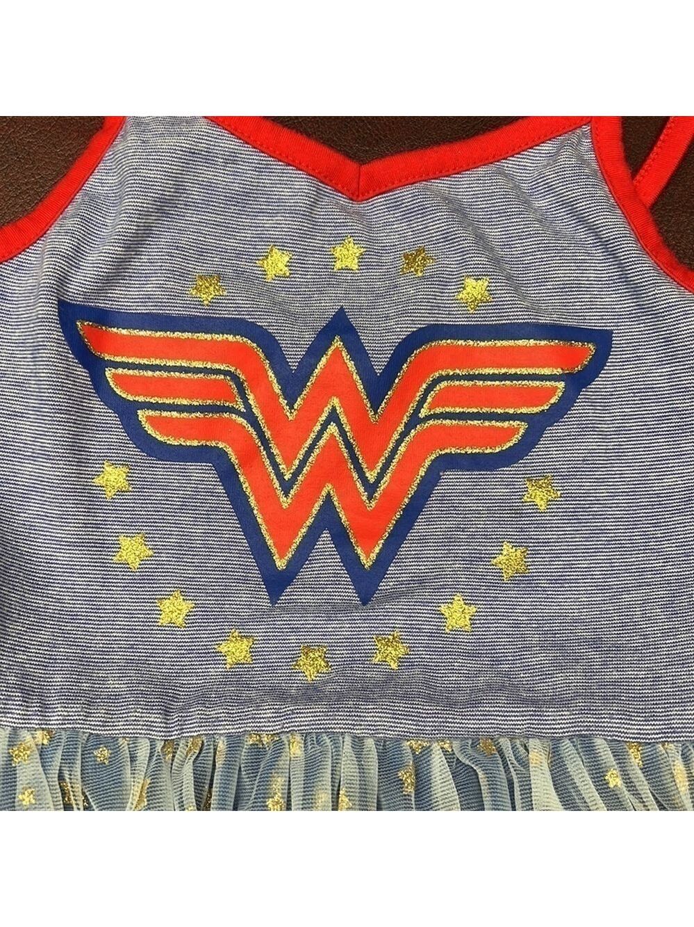 Wonder Woman Girls Kids Tulle Tank Dress  - Size Medium (7/8) - Picture 9 of 13